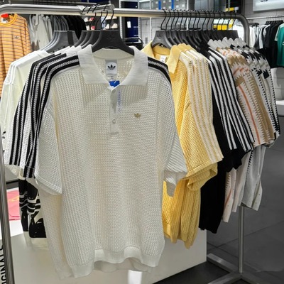 三叶草男女针织短袖POLO衫