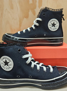 正品CONVERSE匡威 1970s鞋边蕾丝甜酷朋克风高帮帆布鞋 A10026C