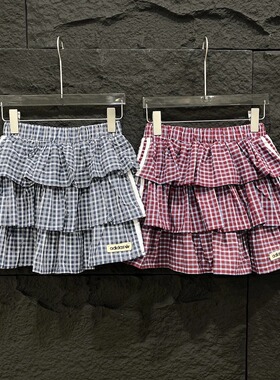 Adidas三叶草 26年夏季女子学院风条纹短裙蛋糕裙KU9399 KU9398