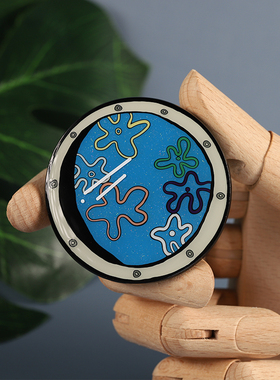 FooLii孚狸自制海绵宝宝菠萝屋金属徽章圆形动漫卡通pins夜光现货