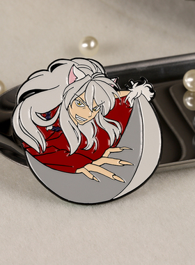 FooLii孚狸 犬夜叉杀生丸金属徽章pins胸针扣包配饰装饰日系百搭