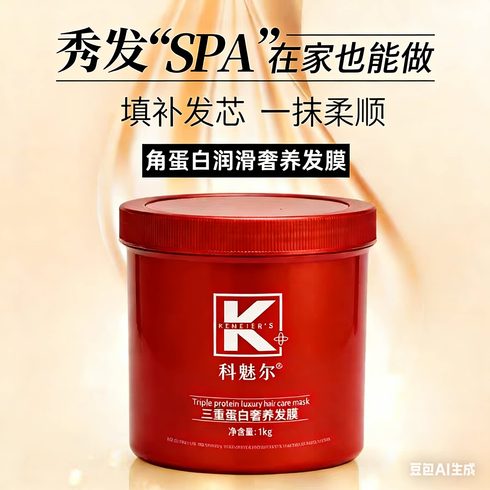 升级版科魅尔三重蛋白奢养发膜修护润养黄金镀膜霜倒膜超大容量