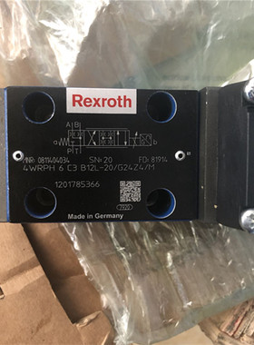 德国Rexroth力士乐原装0811404034型号4WRPH6C3B12L-2X/G24Z4/M比
