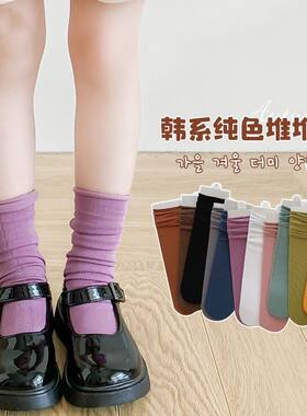 女童堆堆袜子春夏秋季棉袜中筒袜