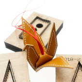 金致D018千纸鹤刀模金致激光刀模皮革挂件手工皮具定制DIY刀模