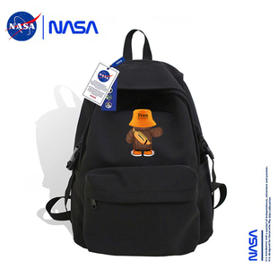 NASA美国潮牌联名小熊轻便双肩包女背包男小初高中学生书包旅行包