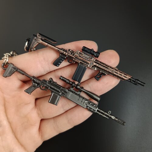 吃鸡钥匙扣枪模 妹控mk14 和平精英M762 QBZ95小枪挂件玩具