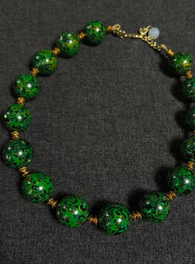 孤品非遗大漆珠20mm大点位典藏臻品