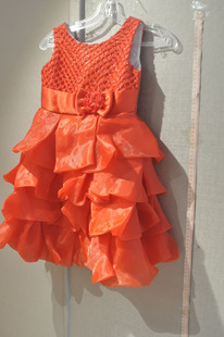 儿童礼服处理公主裙 粉色大红色舞台服六一儿童主持服