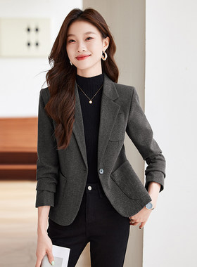 秋冬高级感修身显瘦女小西装外套