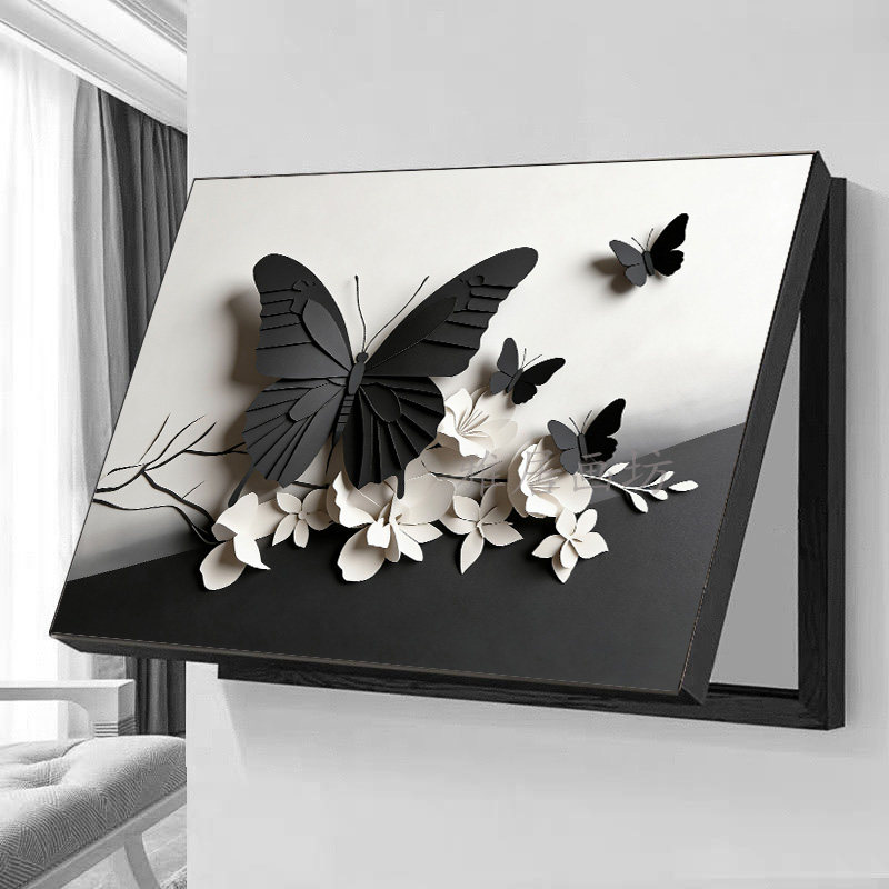 新款电表箱装饰画客厅配电箱电闸盒遮挡电源箱免打孔总开关挂画