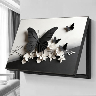 新款电表箱装饰画客厅配电箱电闸盒遮挡电源箱免打孔总开关挂画