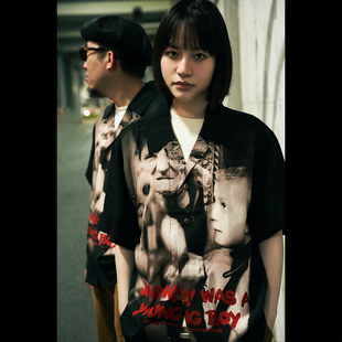 衬衫 丝滑垂感人丝夏威夷街头雅痞短袖 wacko男女 JOHNNY夏季 SAILOR