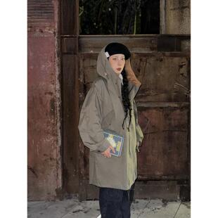 SAILOR JOHNNY美式复古户外M51鱼尾中长款风衣宽松男女军绿迷彩