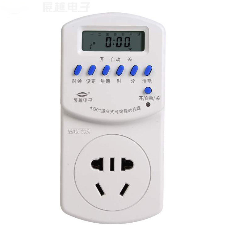 展越智能定时插座电子定时器KG01可编程家用厨房电源时控开关220V_虎窝淘