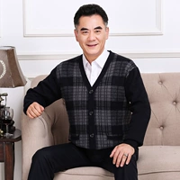 Áo len nam nam size lớn áo len len mùa thu và mùa đông mặc áo len nam len lỏng áo len cashmere dày - Áo len Cashmere áo cổ lọ nam