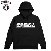 TRIBAL涂鸦字连帽卫衣街舞滑板美式 嘻哈印花加绒上衣宽松街头风男