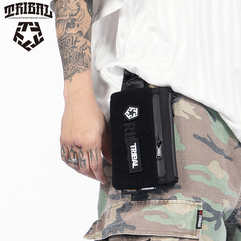 TRIBAL魔术贴小功能包滑板美式嘻哈涂鸦YKK拉链机能考度拉面料包