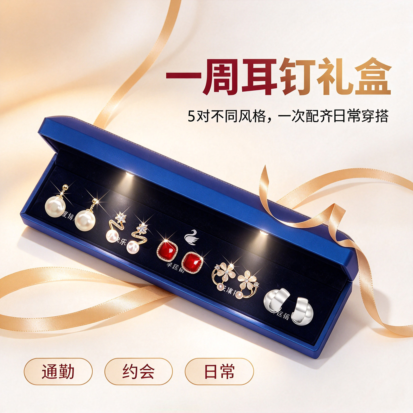 新款爆款高级感耳钉礼盒女生闺蜜