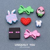 洞洞鞋 扣可爱蝴蝶结爱心兔子装 配饰鞋 饰扣卡通DIY鞋 饰扣 花装 新款