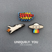 Crocs鞋 上装 花正品 新款 洞洞鞋 花鞋 饰扣卡骆驰智必配件 宇宙飞行器