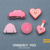 洞洞鞋 饰配件LED配件芭比系列鞋 配饰鞋 新款 花适配crocs鞋 装 扣鞋 花