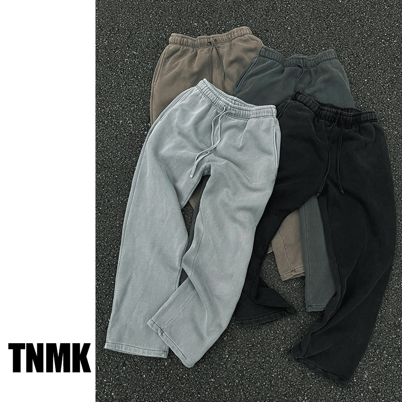 TNMK宽松慵懒垂感加绒加厚直筒宽松卫裤街头水洗炒色休闲运动长裤,男装,卫裤,淘宝优惠券,粉丝福利购,淘宝优惠卷