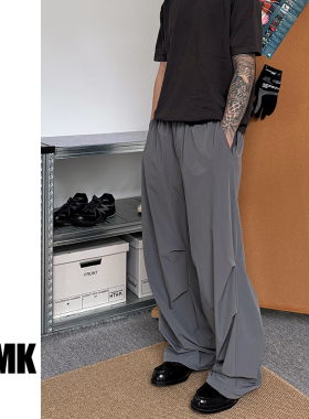 TNMK轻薄防水速干防晒伞兵裤户外徒步登山宽松美式休闲工装裤男女