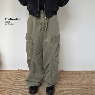 男女街舞裤 TNMK美式 机能户外休闲长裤 阔腿裤 子 复古大口袋褶皱工装