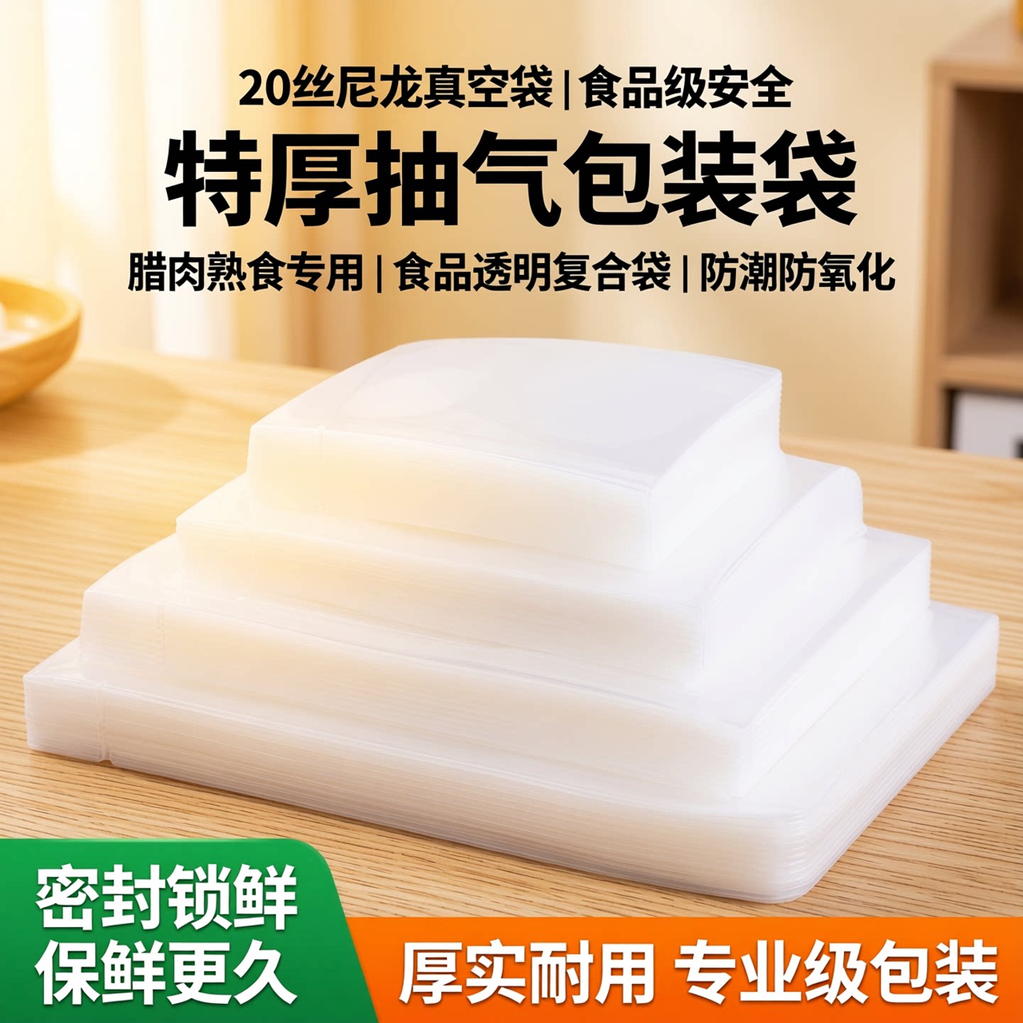 20丝尼龙真空袋食品透明袋子复合袋腊肉熟食袋子特厚抽气包装袋