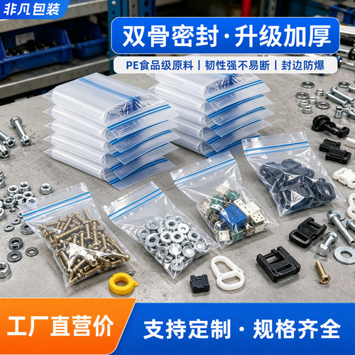 双骨加厚食物保鲜分装小号密封袋