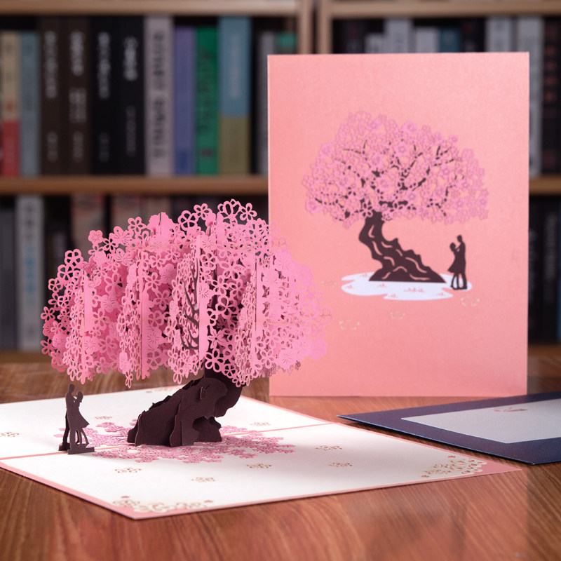 3d情人节立体520贺卡送男女朋友同学情侣礼物恋人高级卡片