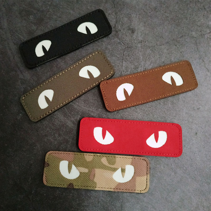 创意搞怪个性夜光猫眼魔术贴章