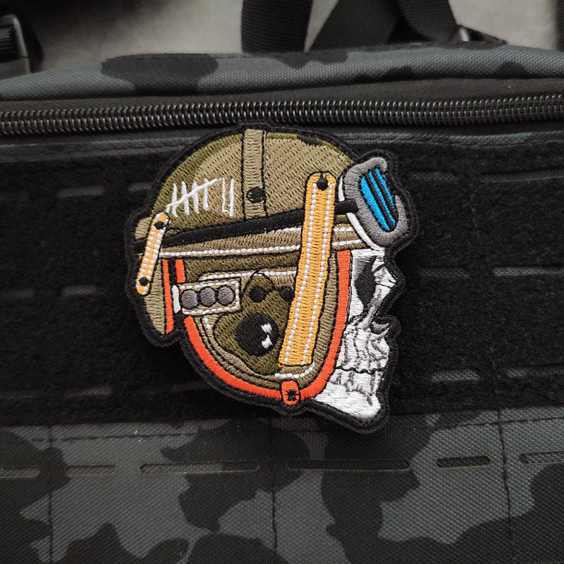 骷髅坦克兵魔术贴战术军迷配饰臂章胸章衣服背包魔术贴章个性徽章