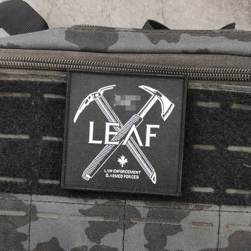 LEAF元素魔术贴章士气章织唛方形军鸟臂章冲锋衣徽章臂贴章背包贴