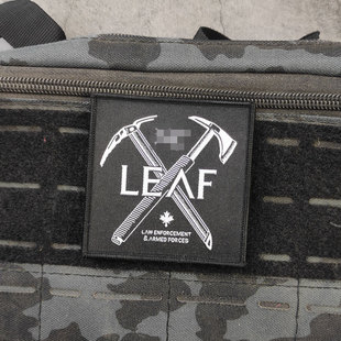 LEAF元素魔术贴章士气章织唛方形军鸟臂章冲锋衣徽章臂贴章背包贴