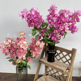 三角梅仿真花门头装饰布置婚礼装饰花艺酒楼装置阳台美陈布景假花