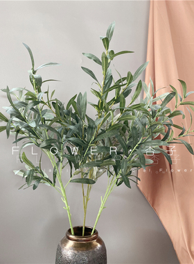 仿真橄榄枝叶冬青榕树叶枫叶皂角叶仿真植物婚庆插花墙装饰橄榄枝