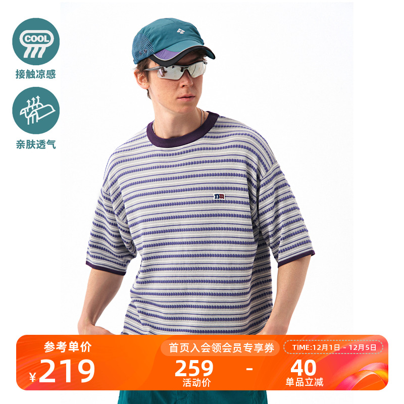 NOTHOMME复古撞色条纹针织短袖男