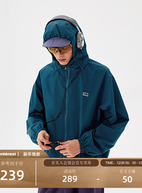 NOTHOMME Teflon三防轻量户外citywalk宽松纯色连帽夹克外套