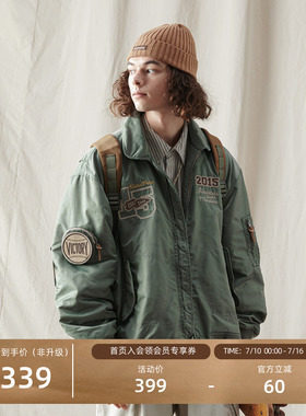 NOTHOMME 3M新雪丽MA1刺绣宽松翻领飞行员夹克棉衣棉服外套男