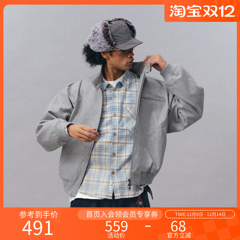 Monterest呢料立领哈林顿夹克