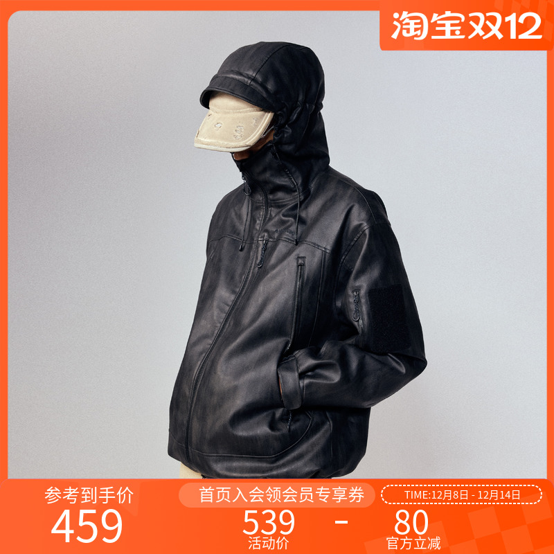 Monterest复古户外PU仿皮夹克