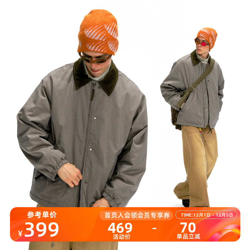 NOTHOMME复古翻领教练夹克棉衣男