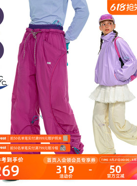 NOTHOMME户外C6防泼水轻量休闲攀岩裤弧线分割抽绳宽松运动长裤女