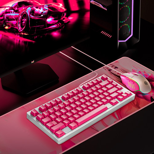 键客工场洋酒红玫瑰红粉红机械键盘键帽客制化pbt磁轴原厂高度