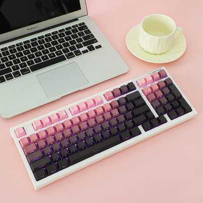 KM键客豆沙2025新款渐变透光键帽