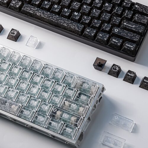 键客工场冰碳纹锻碳纹PC透光键帽