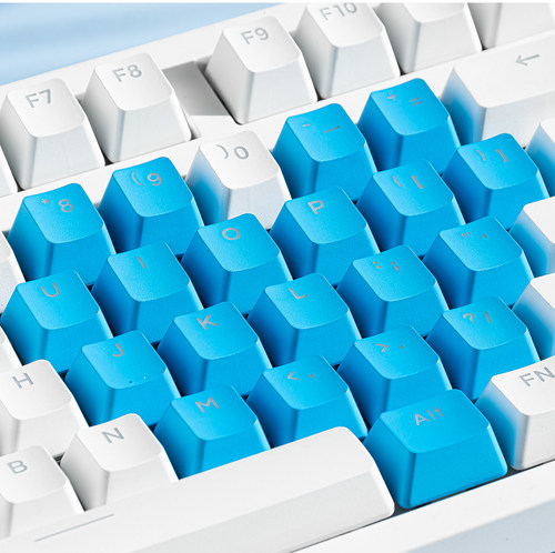 情侣湖蓝青色键盘键帽爱心情侣一键倾心21键个性客制化pbt透光OEM