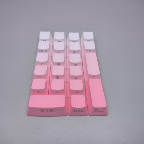 KCPMASTER小键盘21键侧刻键帽透光pbt材质oem高度渐变机械键盘帽